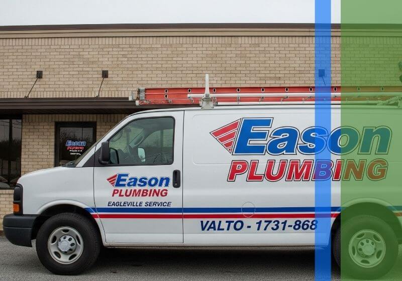 The Eason Plumbing van is parked and ready for a commercial service call in Eagleville, TN.