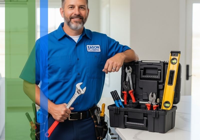 plumber with tool box