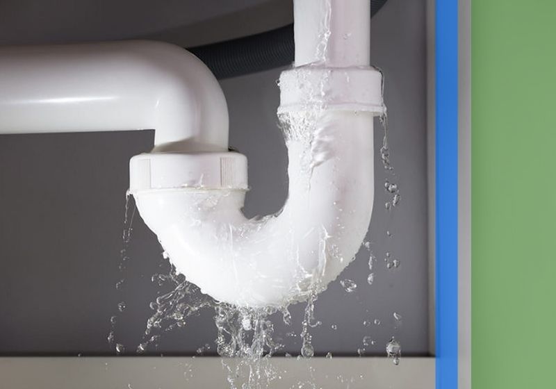 A close-up of white PVC pipes.