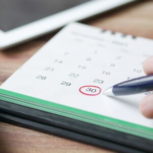 a date marked on a calendar