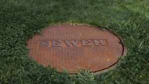 a sewer cover