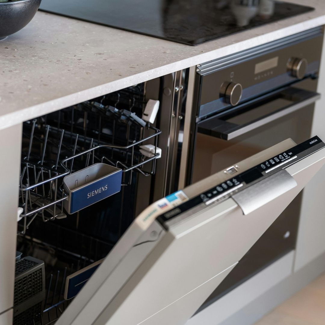 dishwasher with door ajar