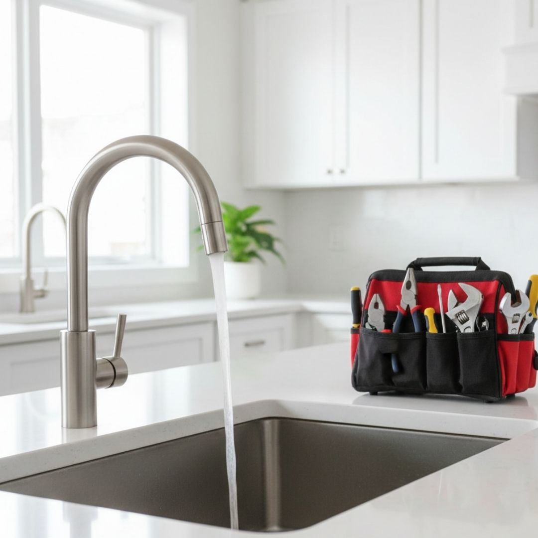 water flowing down drain