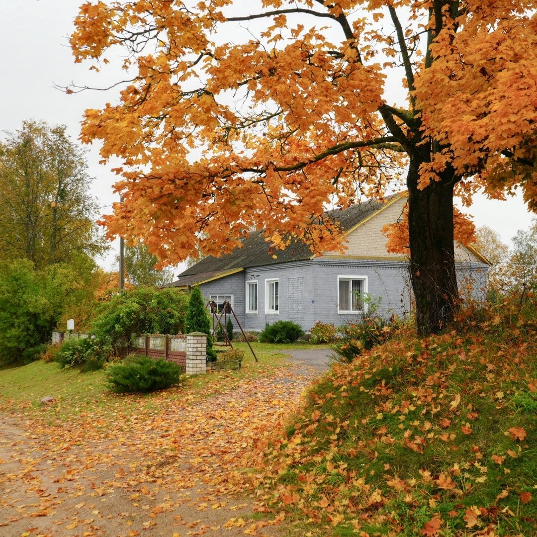 house in autumn