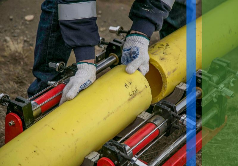 Plumbing system pipes.